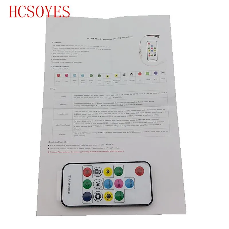 WS2812 SP103E 5 в 12 В 14Key RF RGB RGBW Беспроводной пульт дистанционного управления Мини RF Светодиодная лента WS2811 WS2812 WS2812B WS2801 пульт дистанционного управления