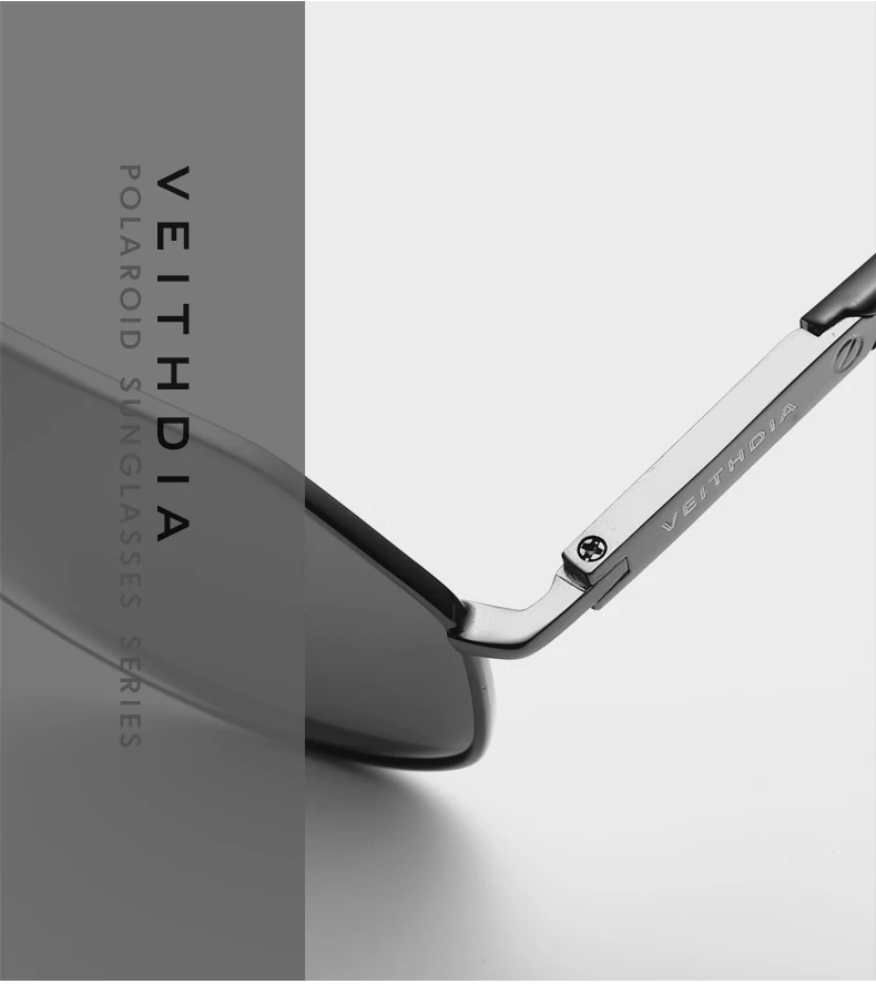 Солнцезащитные очки унисекс VEITHDIA брендовые дизайнерские с поляризационными