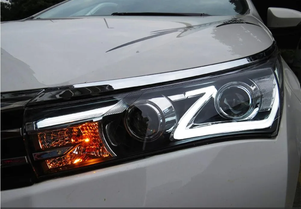 Светодиодные фары для Toyota Corolla 2014 2015 2016 Автомобильные светодиодные двойные