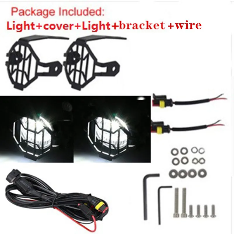 OTBS мотоцикл светодиодный Противотуманные фары и для защиты с проводкой жгут BMW