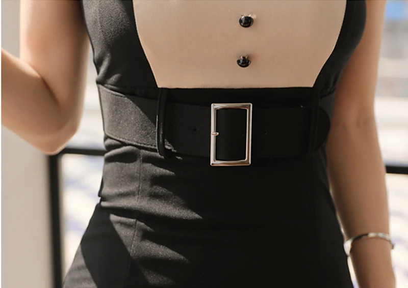 Лоскутные кнопки короткий рукав женское платье Элегантный Bodycon Мини платья мода