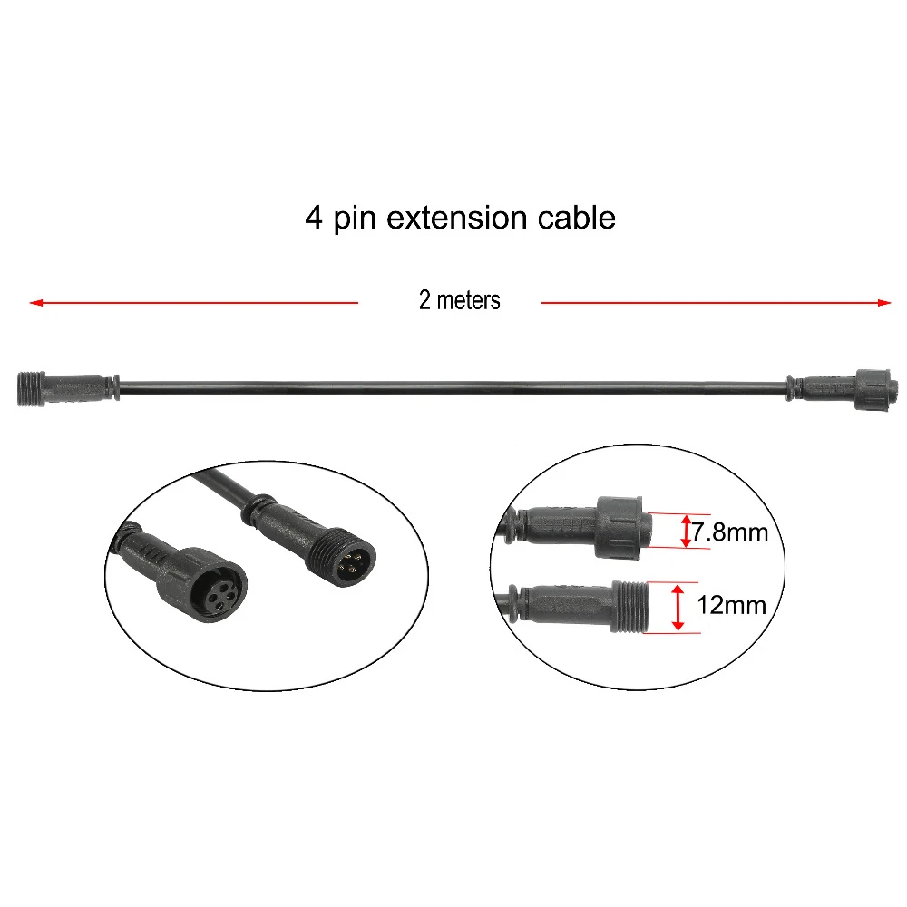 Бренд 4PIN 1 м/2 м/3 м IP67 Водонепроницаемый удлинитель соединительный провод шнур питания провод для RGB цвет светодиодный светильник