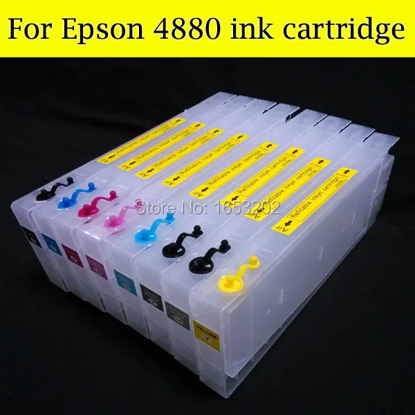 8 шт./лот многоразовый чернильный картридж для принтера Epson Stylus Pro 4880 чернила EPS |