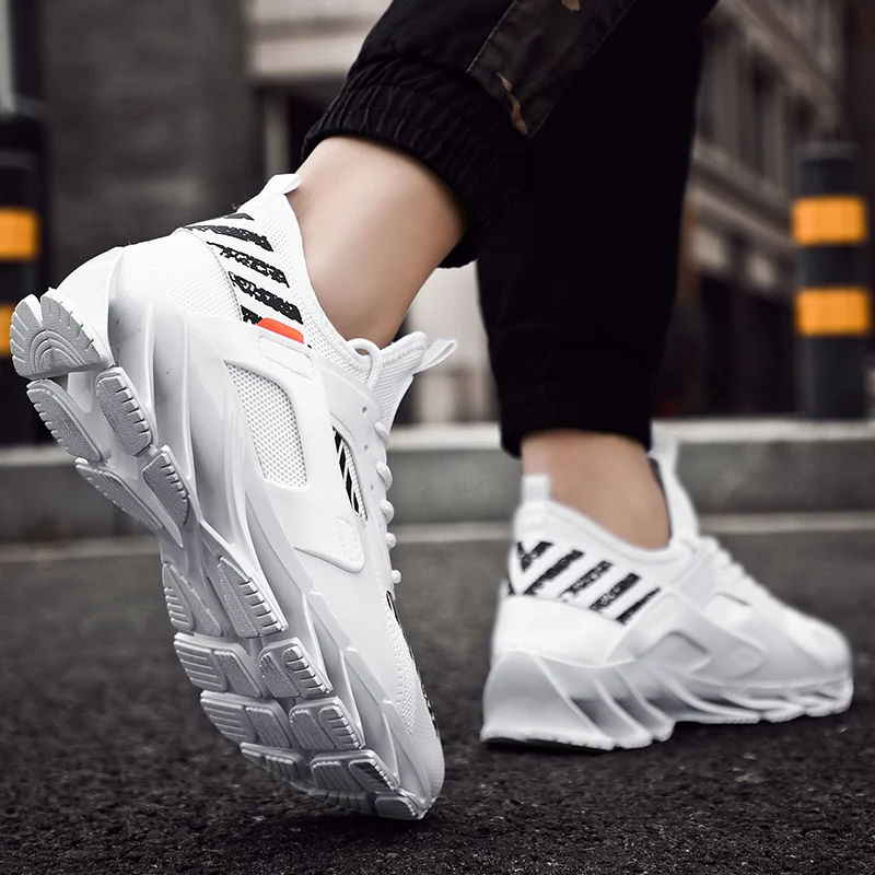 Повседневная обувь мужские кроссовки на платформе с сеткой дышащие Tenis Masculino трендовые модные Нескользящие мужские туфли на нескользящей подошве zapatillas hombre