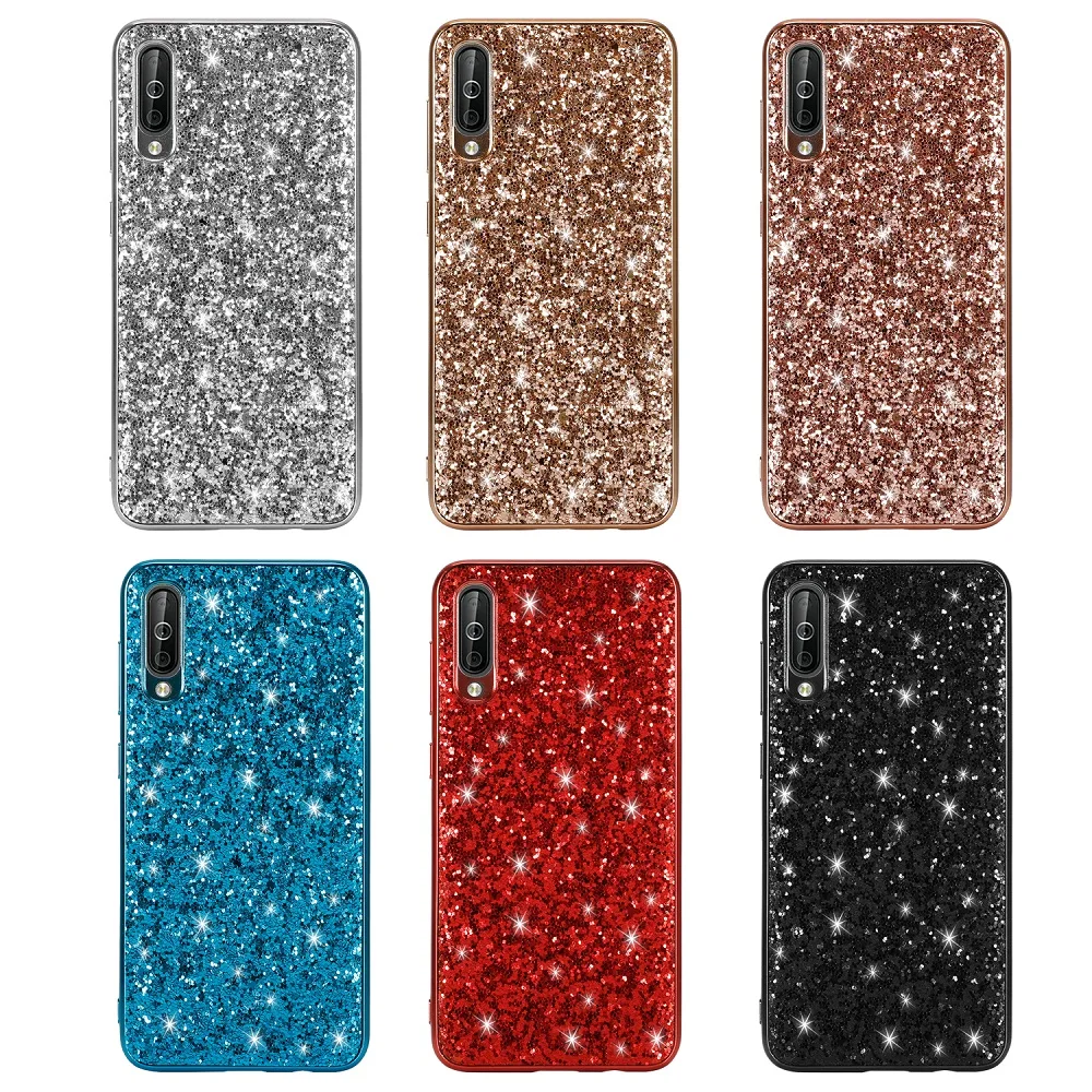 Чехол для Samsung Galaxy A30 A50 Роскошный Жесткий блестящий тонкий защитный чехол из
