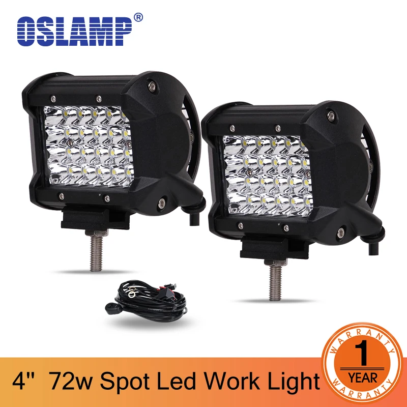 Oslamp 4 &quotточечный луч 72 Вт светодио дный светодиодный рабочий свет внедорожная