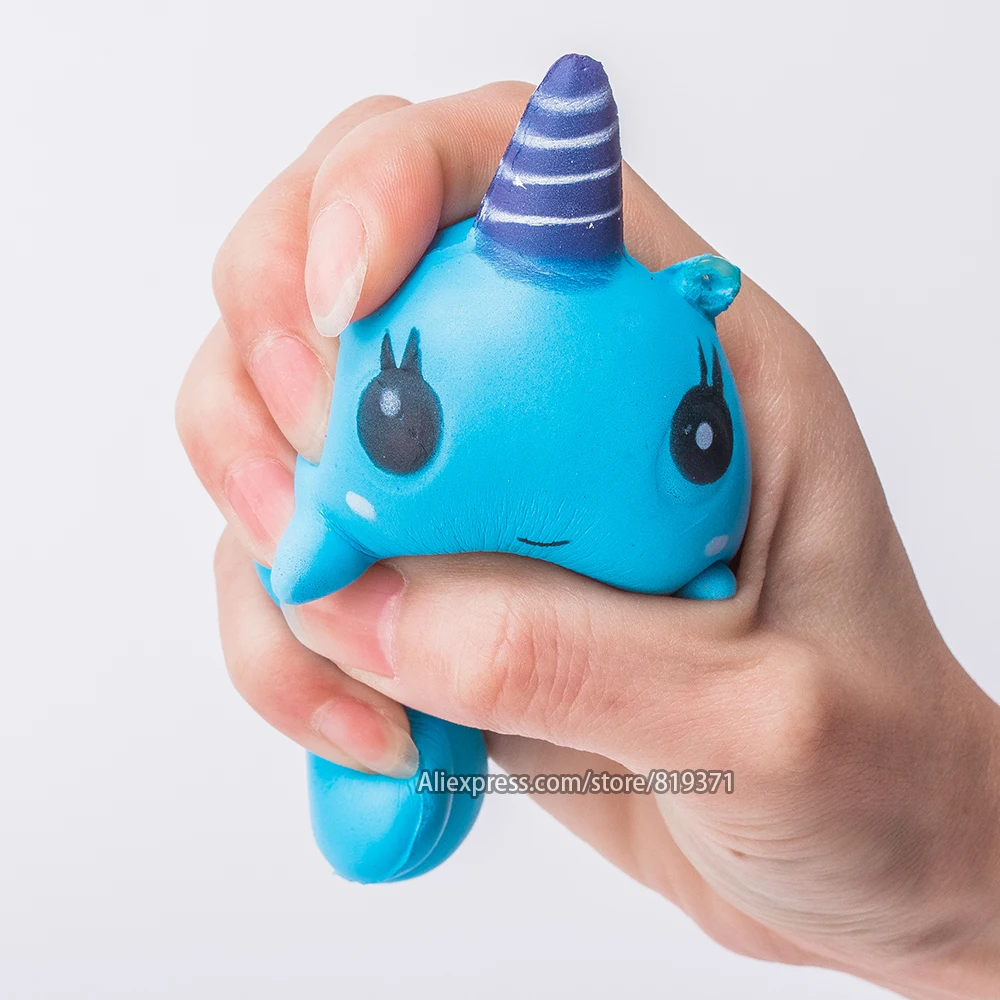 

Squeezables Kawaii Whale Unicorn Squishy Slow Rising Cute Cartoon Straps Pendant Soft Squeeze Bread Cake Kids Toys For Children