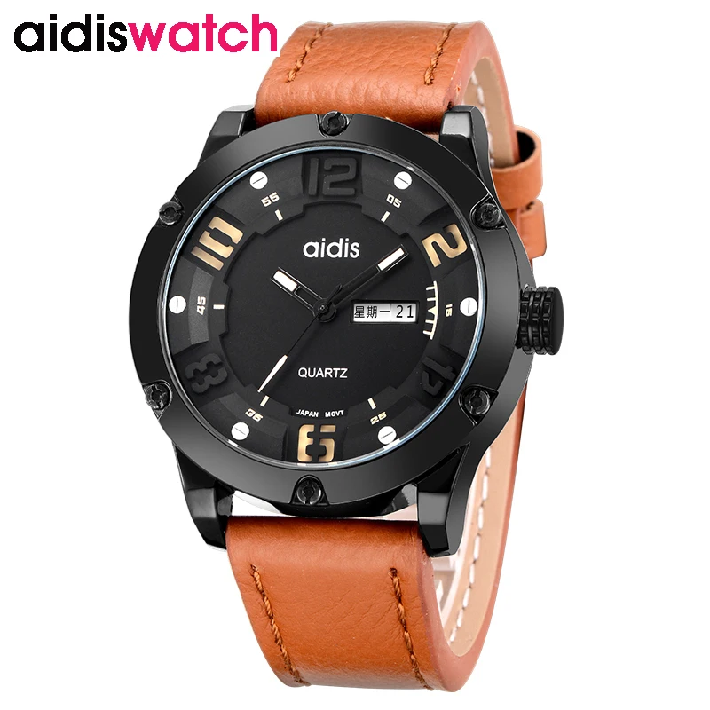 

2019 NEW Luxury Brand Men Sport Watches Men's Quartz Clock Man Army Military Leather Wrist Watch Relogio Masculino watch
