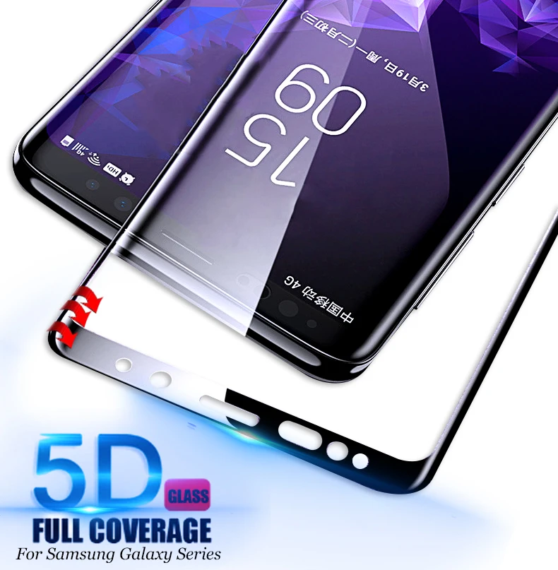 5D изогнутое полное покрытие закаленное стекло для Samsung Galaxy S9 Plus 3D Защитная пленка