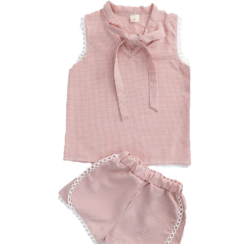 Комплект одежды для девочек 2019 летний костюм одежда без рукавов праздничная