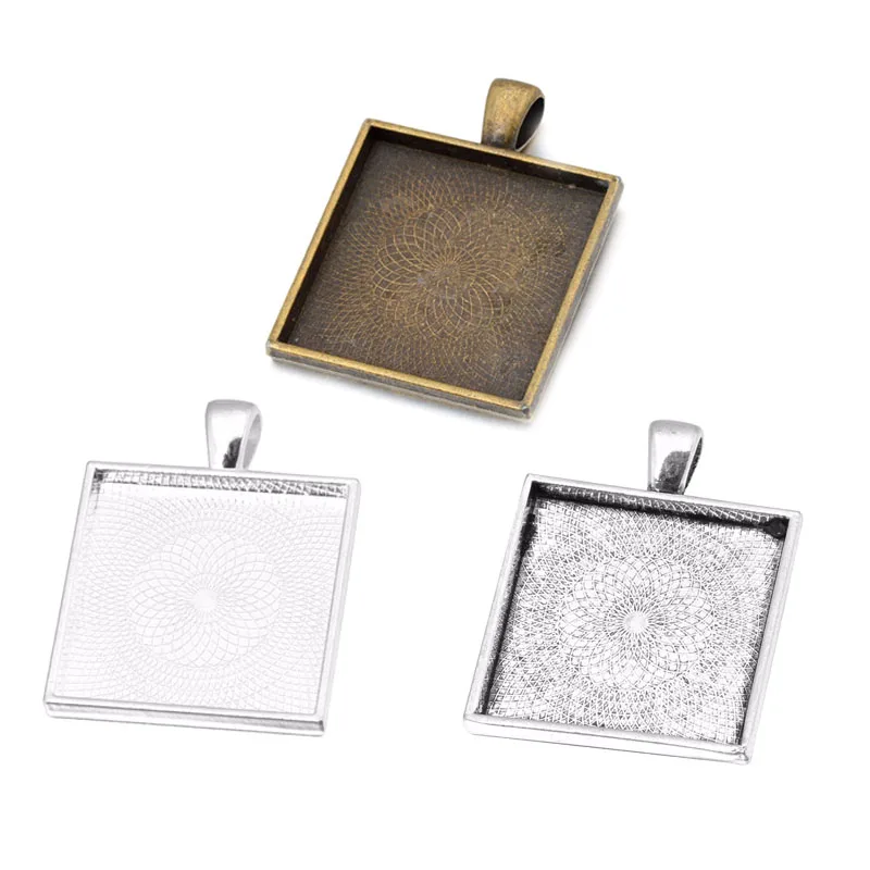 10 шт./компл. Сова квадратный круглый кабошон в форме сердца основание кулон