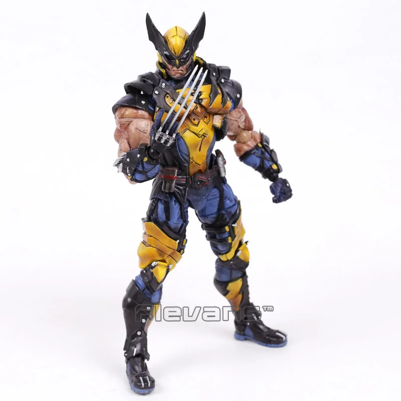 Play Arts Kai Marvel X-MEN Росомаха, Логан ПВХ фигурка Коллекционная модель игрушки 26 см