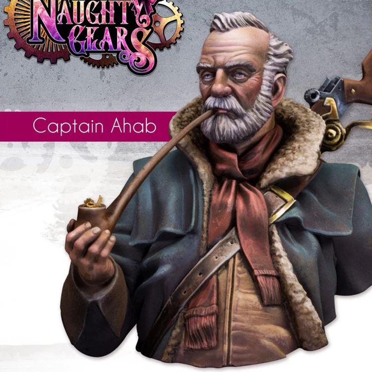 1/12, CAPTAIN AHAB, Resin Model Bust GK, Unassembled and unpainted kit