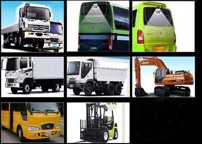 4 контактная CCD камера заднего вида для автобусов фургонов грузовиков 12/24 В