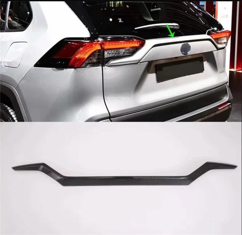 Для Toyota Rav4 Rav 4 ABS карбоновое волокно Задняя Крышка багажника Отделка крышки багажника автомобиля Стайлинг Аксессуары 1 шт