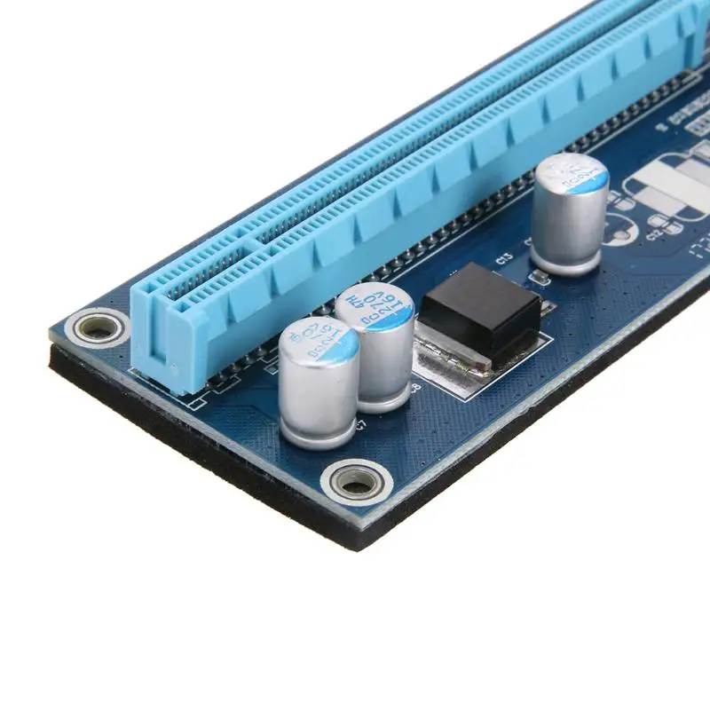 PCI-E PCI Express Riser Card 1x to 16x USB 3,0 кабель для передачи данных SATA до 6 Pin источник питания видеокарта Riser для BTC Miner Machine