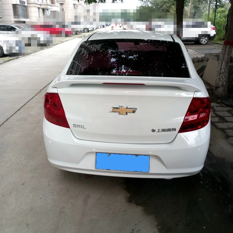 Для Chevrolet Sail 2010 2011 2012 2013 Автомобильный задний багажник спойлер ABS Материал грунтовка цвет украшение в виде хвостового крыла для паруса