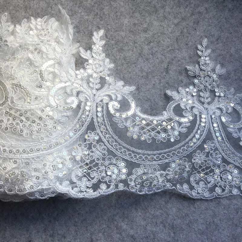 3 ярда/партия кружевные Блестки для свадебного платья ширина 23 см|Кружево| |