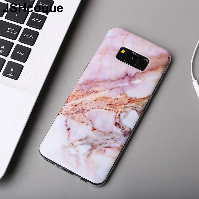 J Чехол для samsung S10 Plus, TPU, черный, белый, мраморный, чехол для телефона, для samsung S10, Coque, глянцевая задняя панель, Funda, для samsung S8, S9, S7, S6, Note 9 - Цвет: J