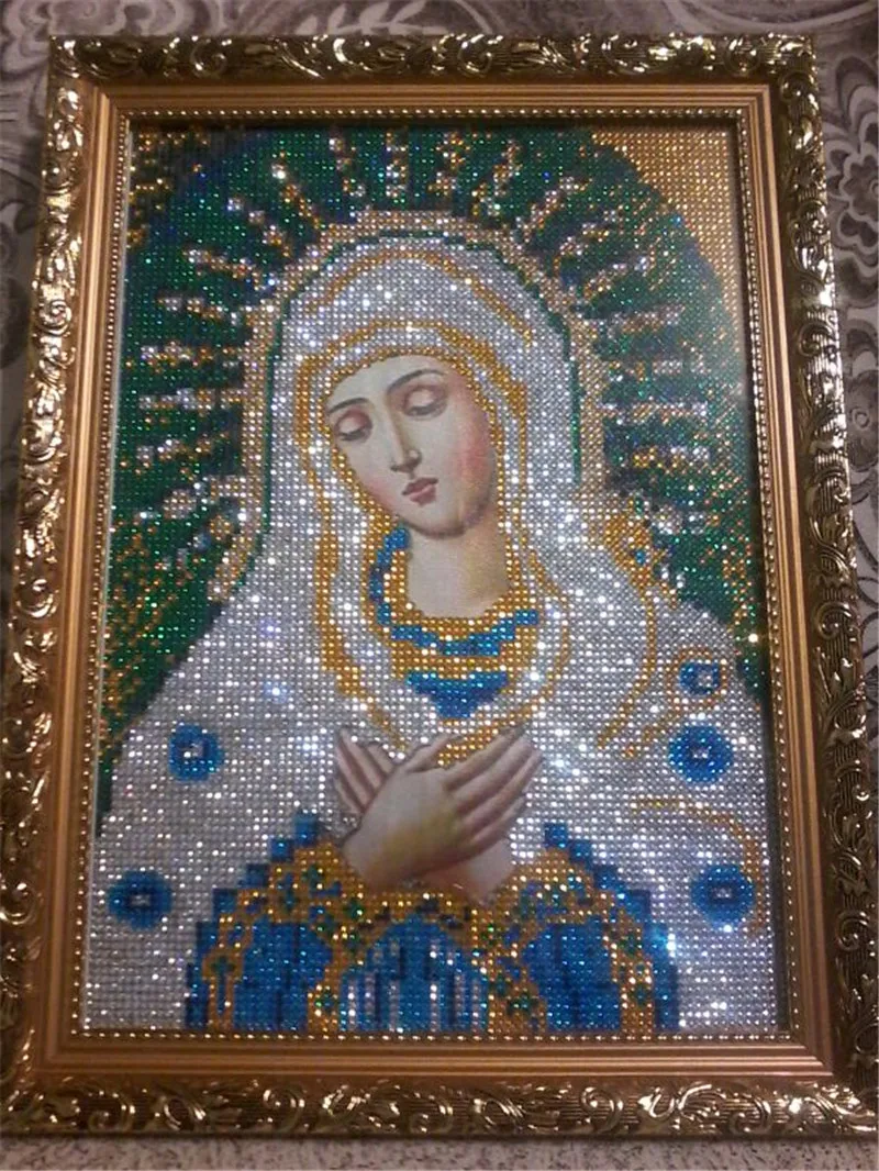 Алмазная вышивка в виде иконы Сделай Сам кристалл бриллиантовой вышивки мозаика