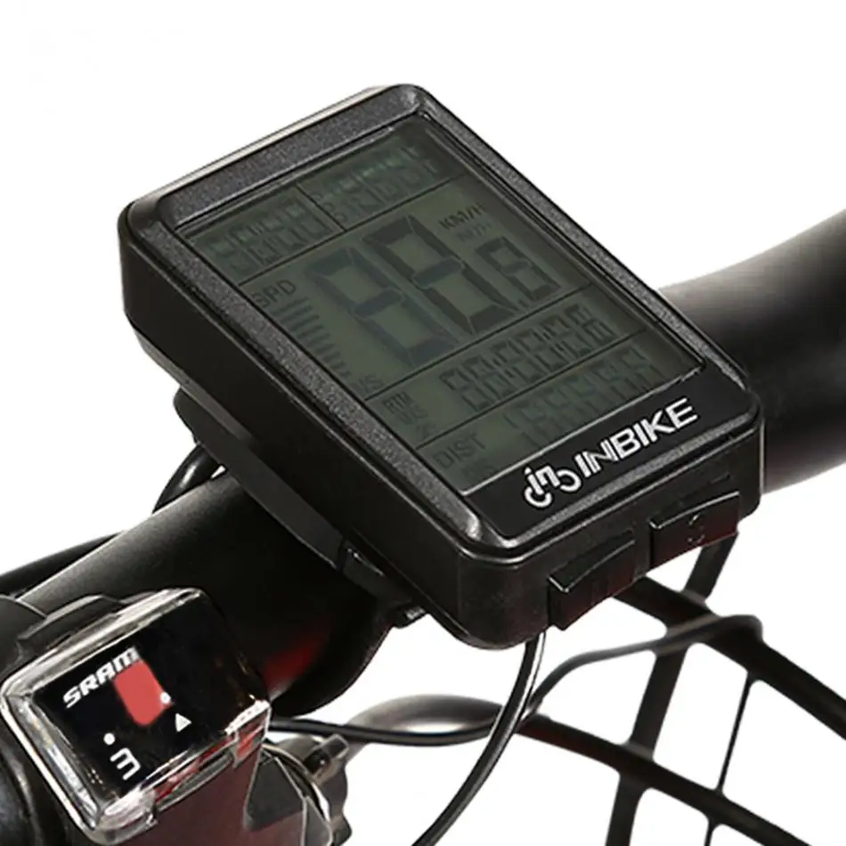 Велокомпьютер спидометр для велосипеда велосипед подсветка спидометр INBIKE велосипед компьютер пробега ночного неба компьютер велосипедов пробега MTB Bicyle спидометр велосипед секундомер проводной/Беспроводной 2 типа