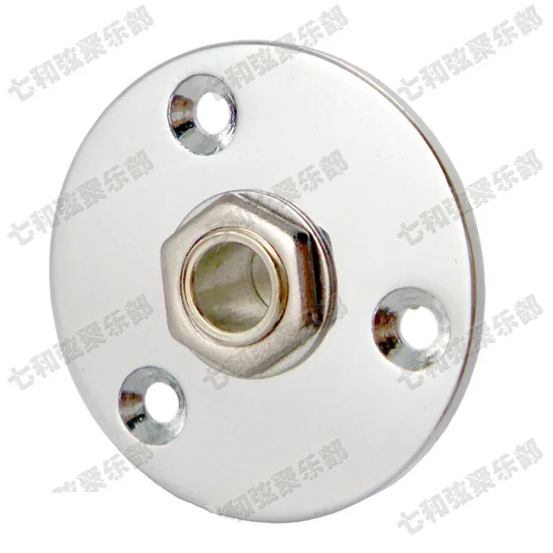 10 шт. хромированные круглые пластины для гитары 1/4 дюйма|jack plate|guitar pickupinput jack |