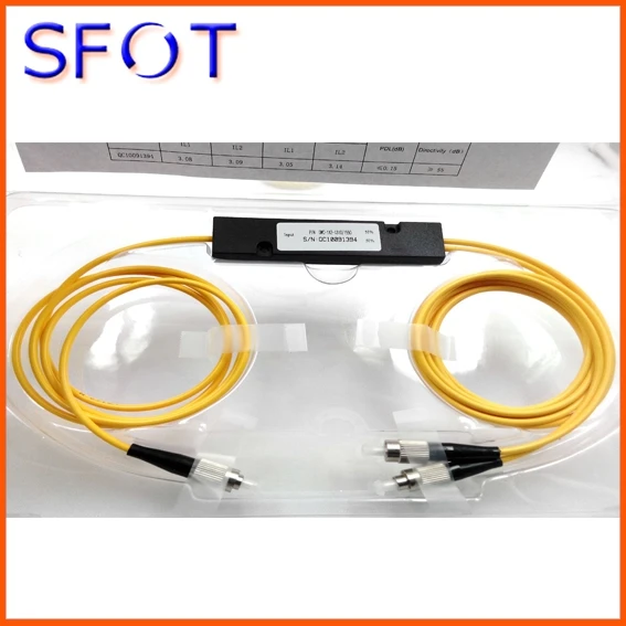 

Fiber Optic Splitter, FBT 1*2 Splitter, Dual window coupler, with FC/UPC connectors