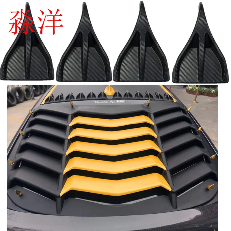 8 шт. Универсальный углеродное волокно внешний вид EVO стиль крыша Акула плавники