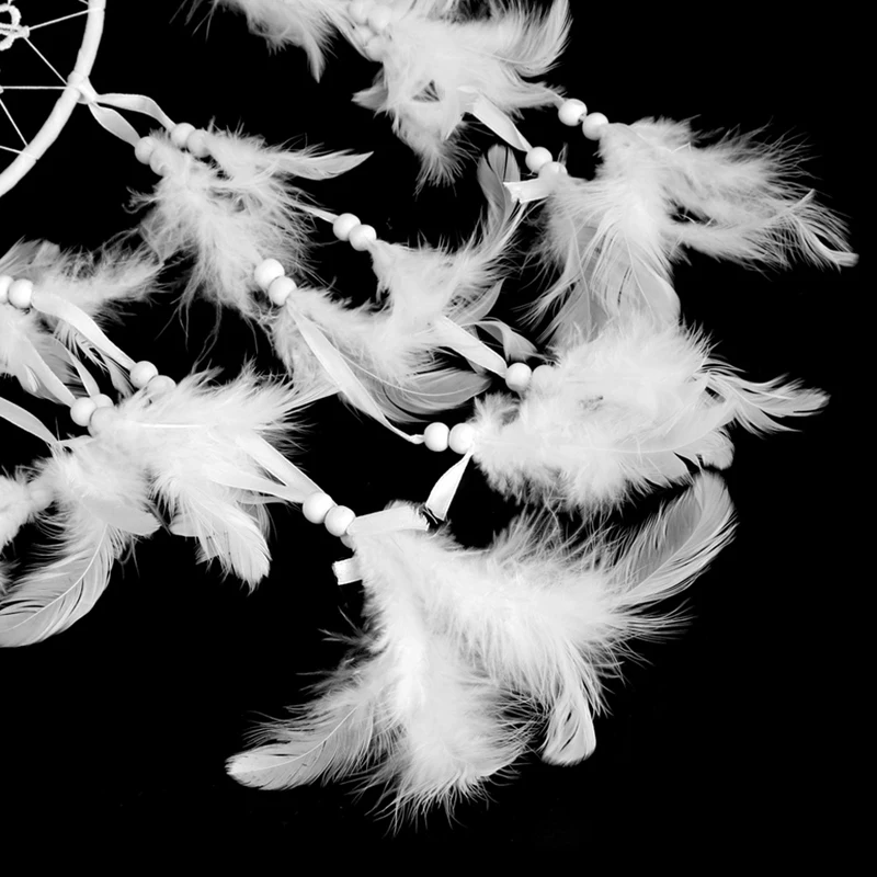 Ловец снов с перьями Настенное подвесное украшение ручной работы подарок для