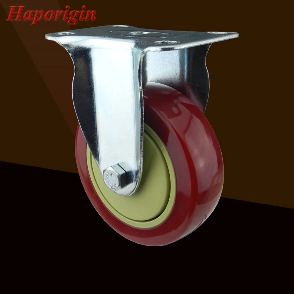 

4'' Swivel Casters Industrial Castor Univeral Wheel Silence PVC Rolling Medium Caster Shelf trolley Bearing Directional Wheels