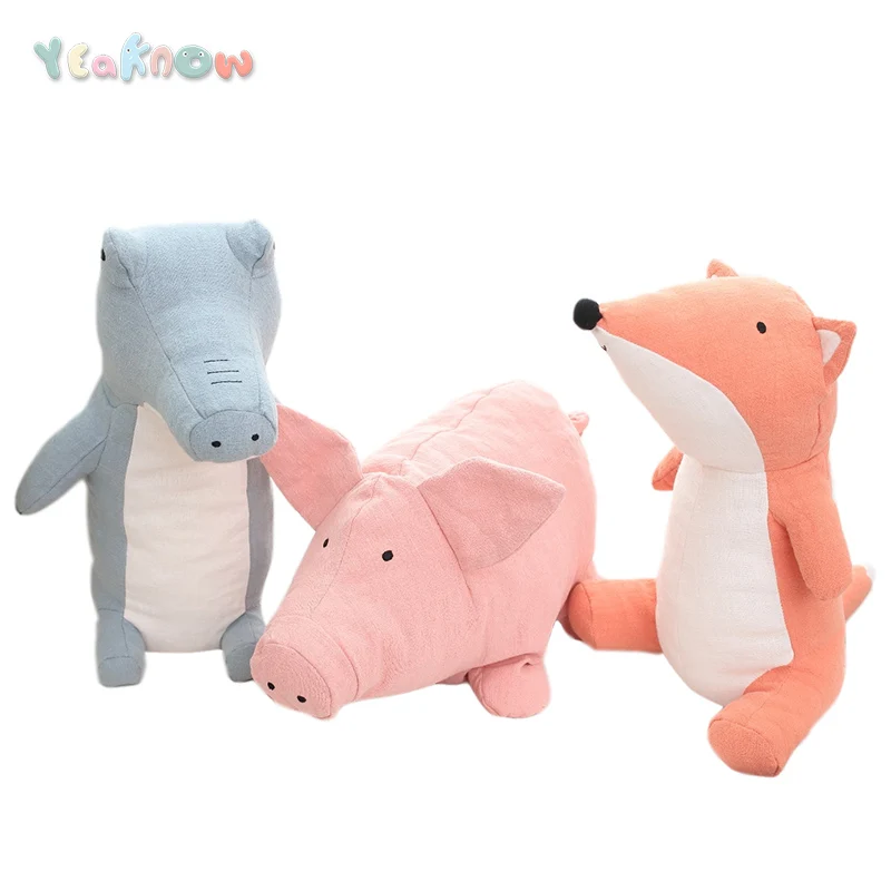 Мягкие игрушки Yeaknow лиса свинка крокодил куклы крутая ткань милые животные