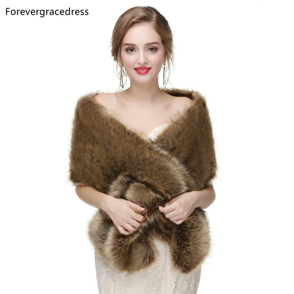 Женское свадебное пальто Forevergracedress элегантное мягкое болеро из искусственного