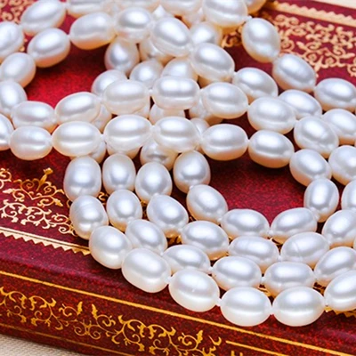 Женское Подарочное ожерелье из натурального пресноводного жемчуга|pearl necklace|silver
