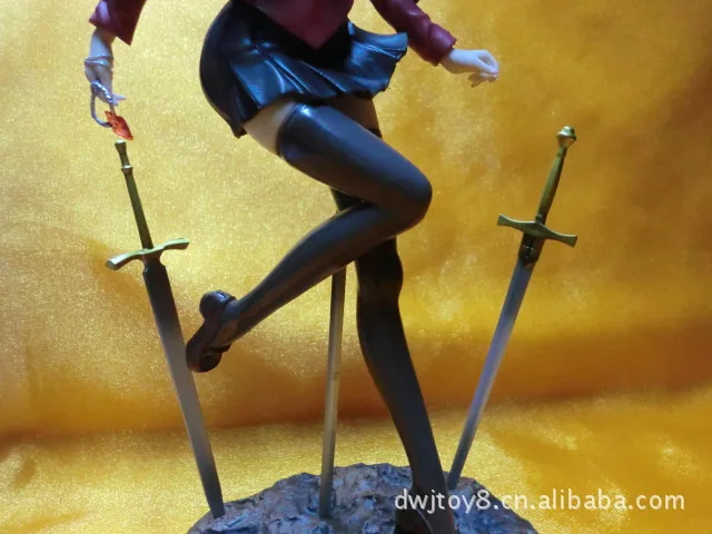 Fate saber stay Night WAVE Fate Tohsaka Rin в красном платье сексуальная девушка фигурка неограниченное лезвие 25 см модель новая японская кукла