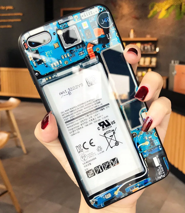 Чехол из закаленного стекла для iPhone X, XR, XS, Max, 7, 8 Plus, художественный защитный чехол, чехол для APPLE i Pone, 6, 6 S, глянцевые жесткие чехлы