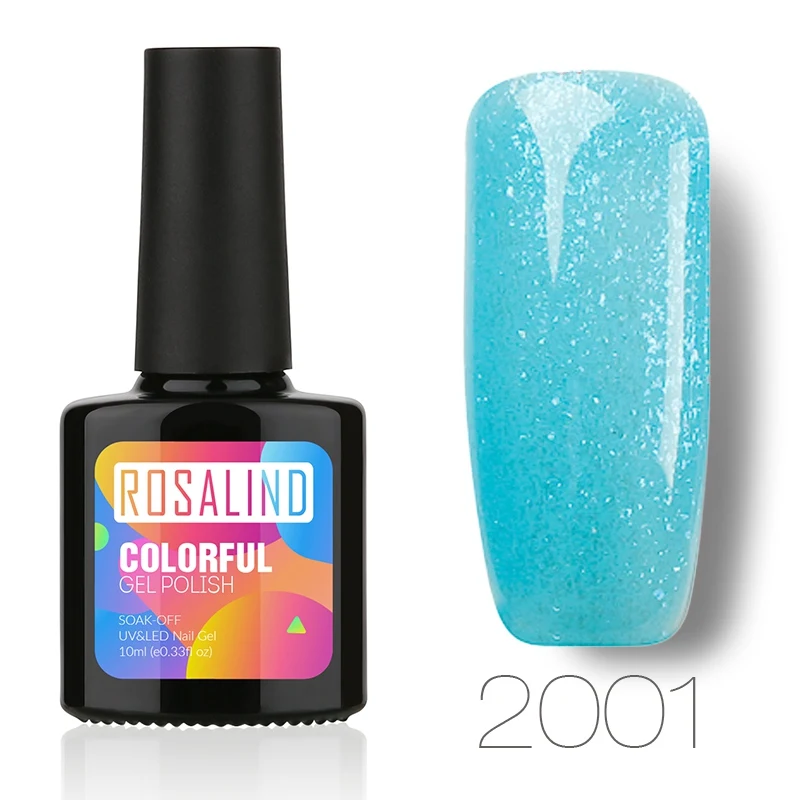 2001 ROSALIND гель 1S Красный бриллиант гель для ногтей с блестками Набор лаков Светодиодный УФ-гель лак замачиваемый верхний базовый слой необходимый лак для ногтей - Цвет: 2001