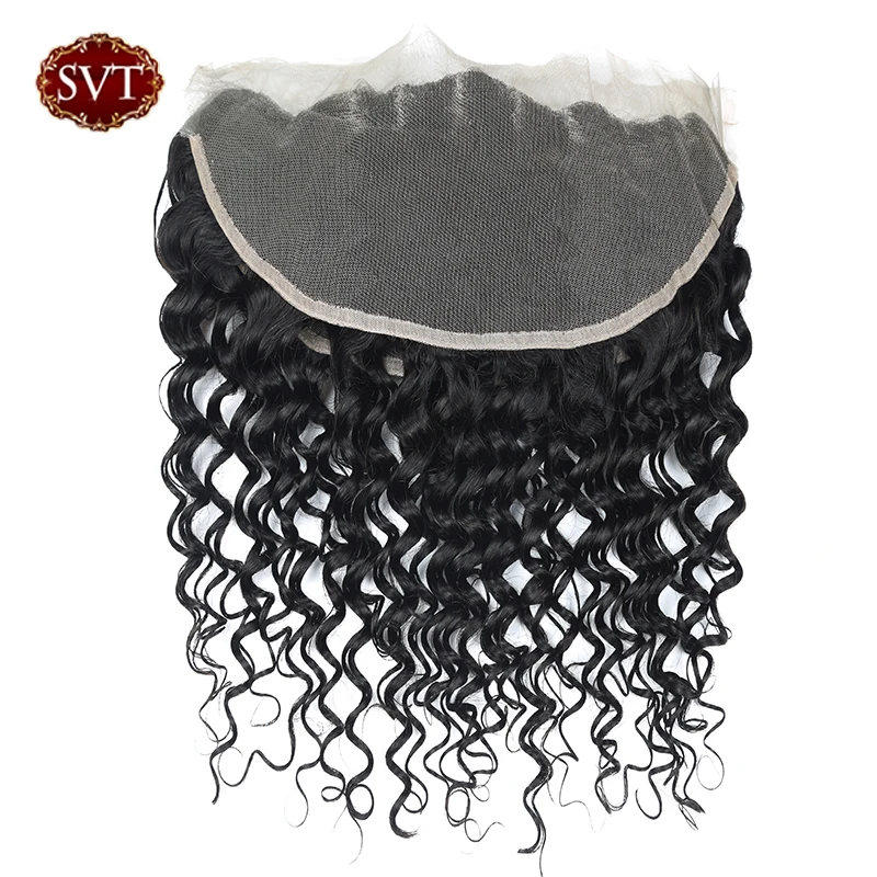 SVT глубокая волна пучки с фронтальной не Реми человеческие волосы закрытием
