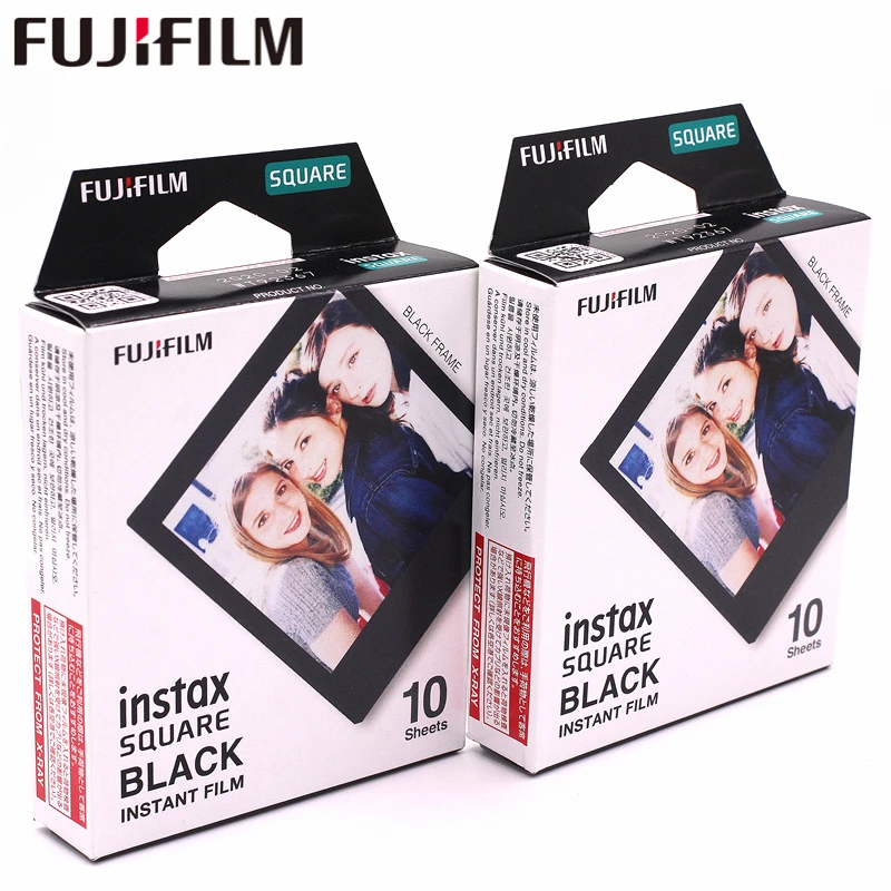 2018 Подлинная Fujifilm Instax 20 Лист квадратная черная рамка пленка фотобумага для SQUARE SQ10
