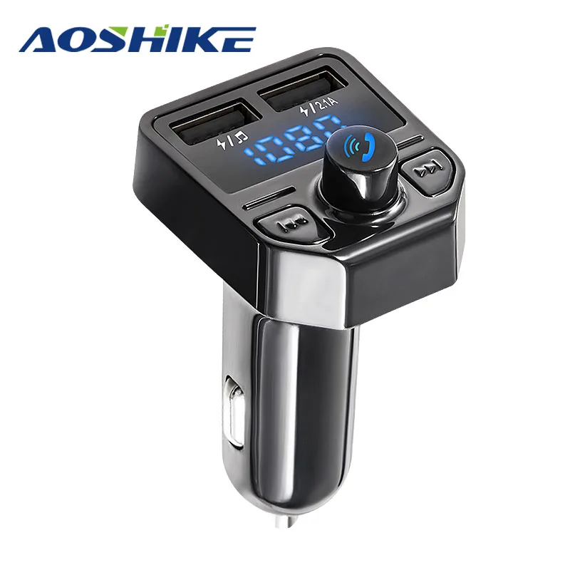 AOSHIKE fm передатчик автомобильный комплект громкой связи Беспроводной модулятор