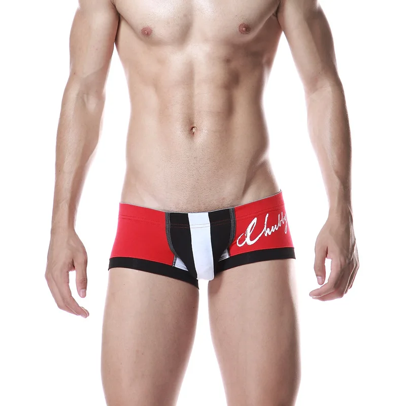 

Hot!brand Seobean men's gay underwear pure cotton Men's underwear U convex color matching Men's sexy boxers underpants wholesale
