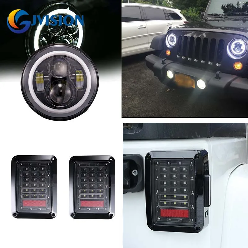 Налобный фонарь с проектором черный Головной кольцом ангела 7 дюймов лампа DRL