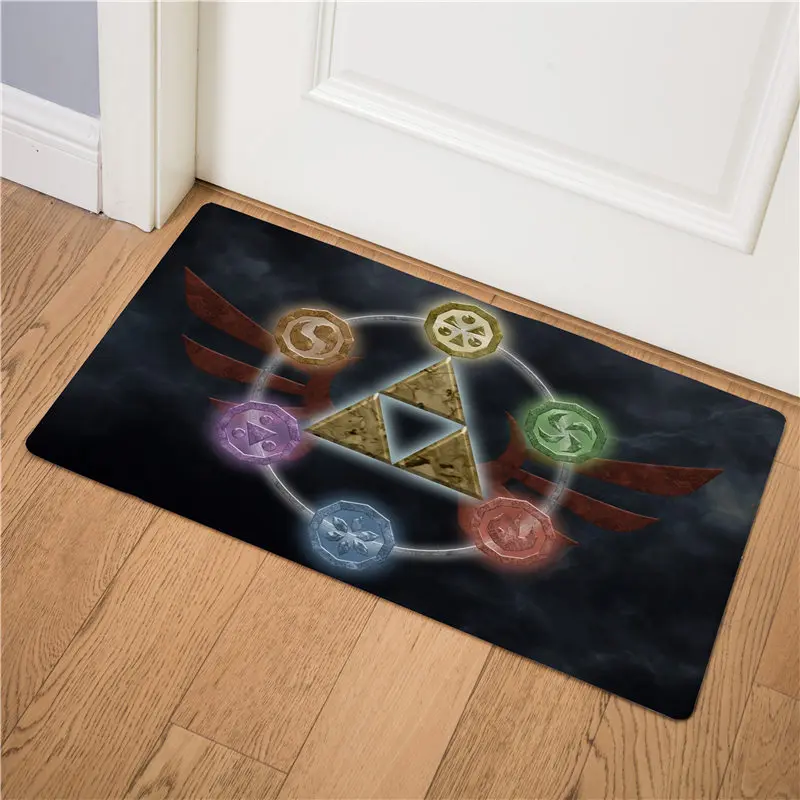 Мультяшная Легенда о Zelda, коврик для входной двери, ПВХ, напольный коврик, нескользящий, кухонный ковер, легко чистится, дверной коврик, водонепроницаемый коврик, Забавный ковер - Цвет: 3