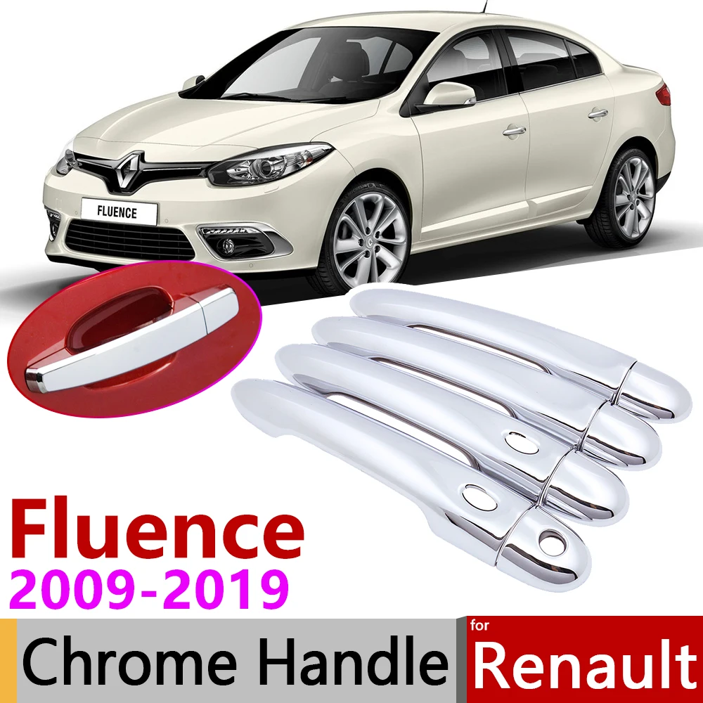 Хромированная накладка на дверную ручку для Renault Fluence 2009 ~ 2019 автомобильные
