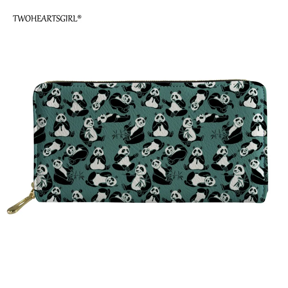 

Twoheartsgirl Kawaii Women 3d Panda Wallets Long PU Leather Animal Wallet Female Zipper Clutch Coin Purse Ladies Wristlet