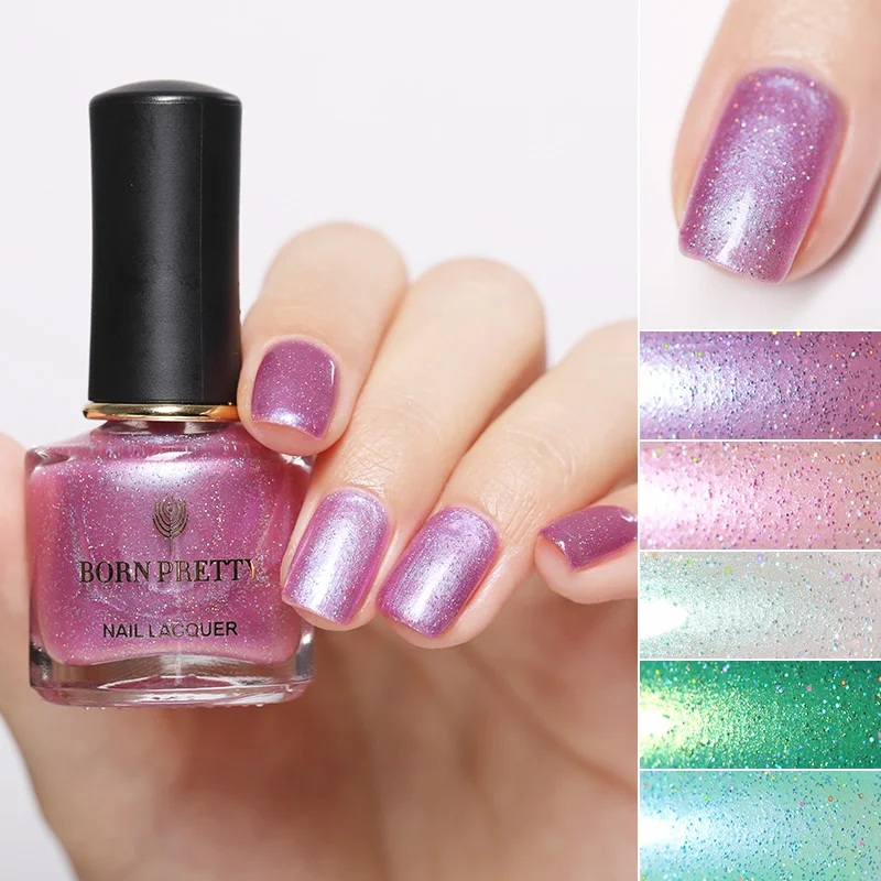 Перламутровый лак для ногтей BORN PRETTY 6 мл блестящий жемчужный раковин