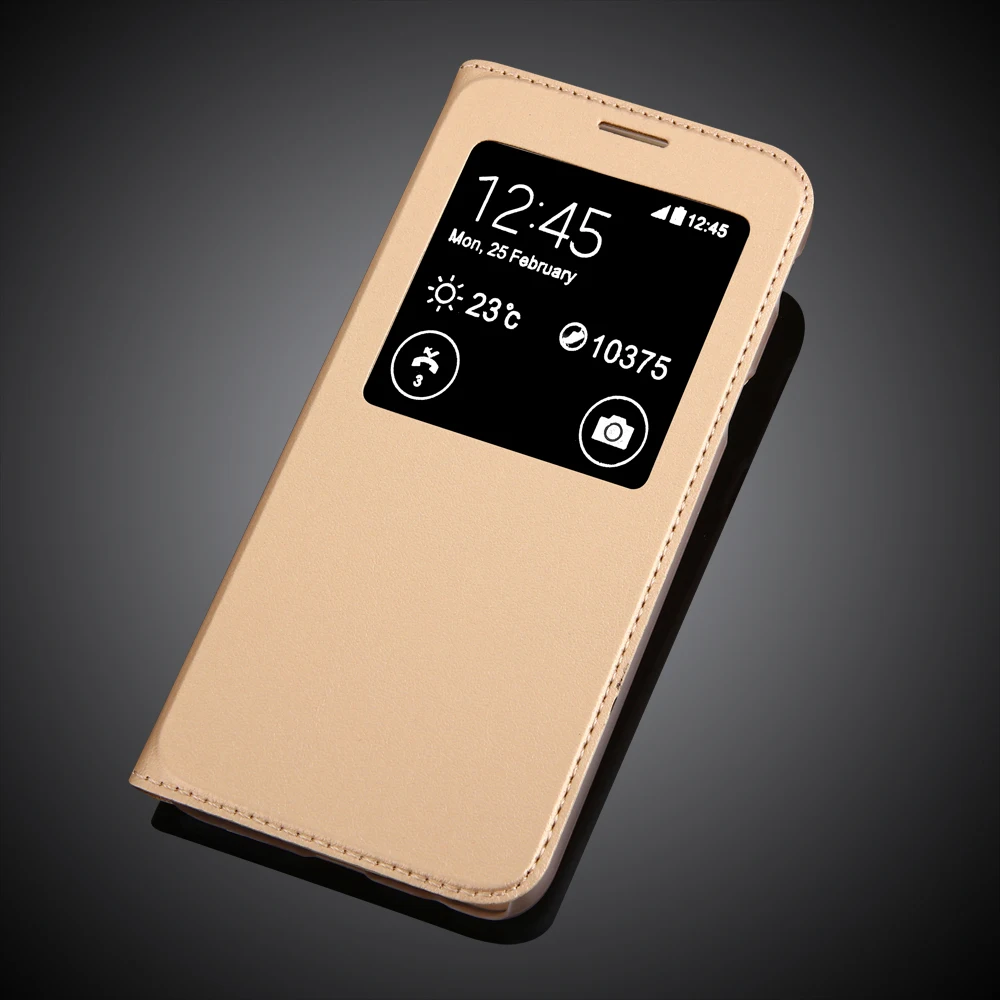 Hot Selling View Window PU Leather Case For Samsung Galaxy J6 2018 & J7 Flip cell phone Cases | Мобильные телефоны и
