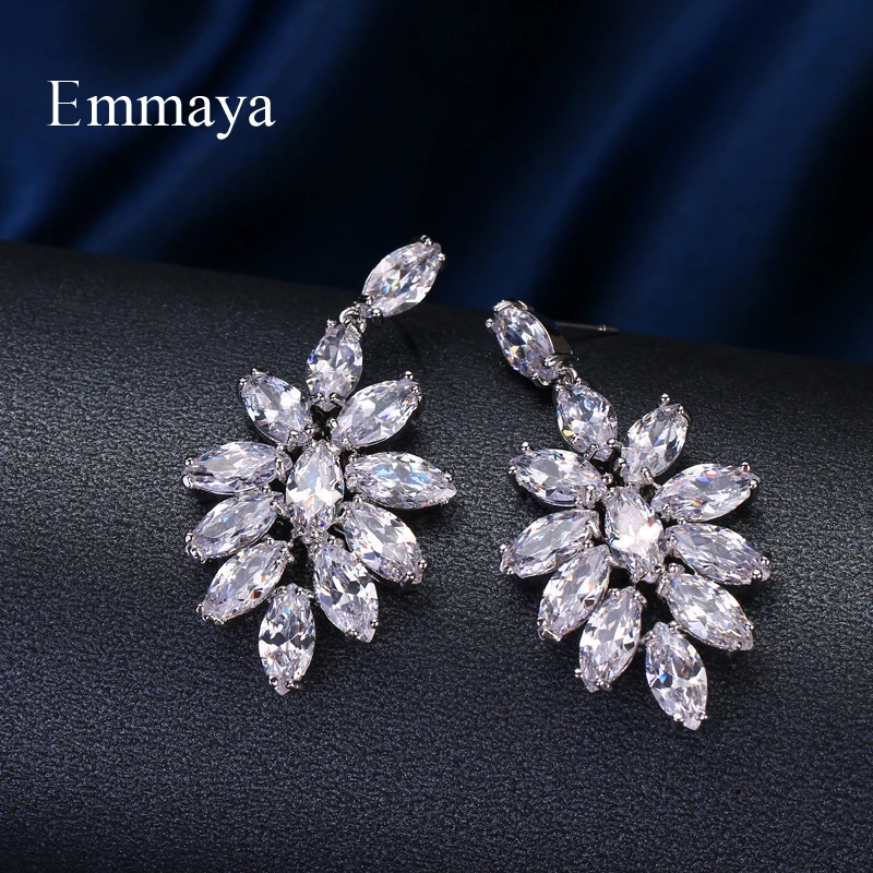 Серьги Emmaya с фианитами женские простые модные ювелирные украшения для ушей в