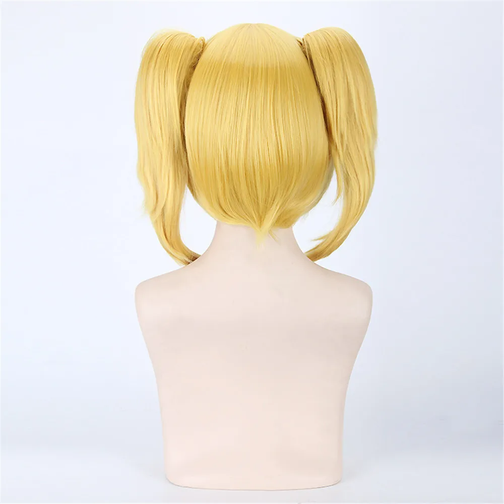 Vocaloid Kagamine Rin / Len родная желтая Золотая синтетическая волоса парик с чипом хвост
