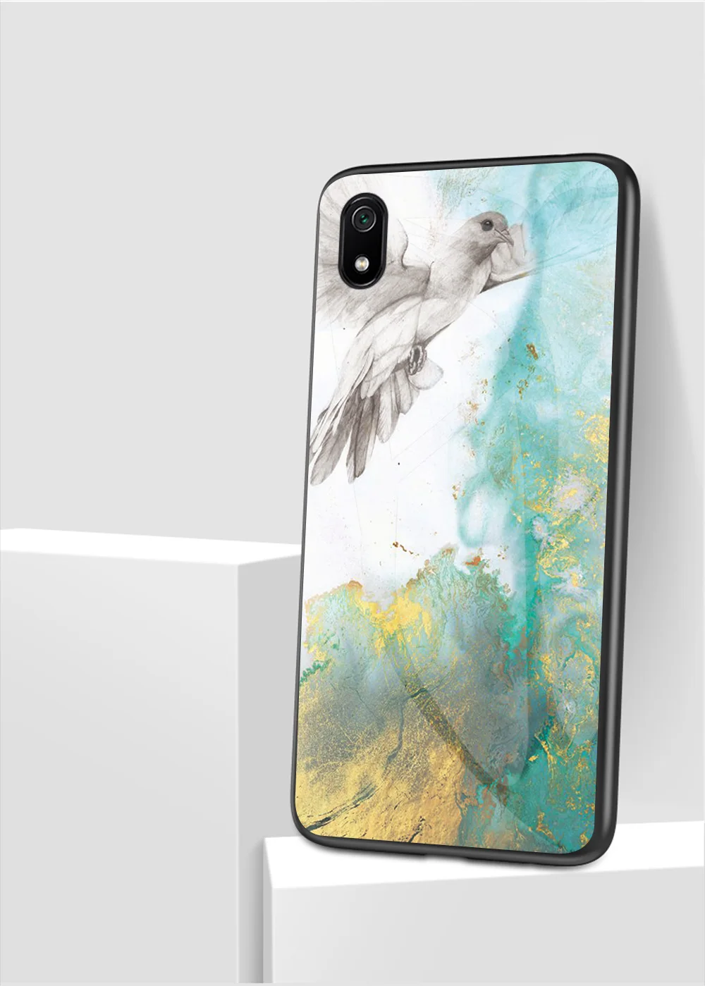 Для Xiaomi Redmi 7A чехол из мраморного глянцевого закаленного стекла Мягкий Силиконовый противоударный жесткий чехол для телефона Xiomi Redmi 7 Redmi7 6,26"