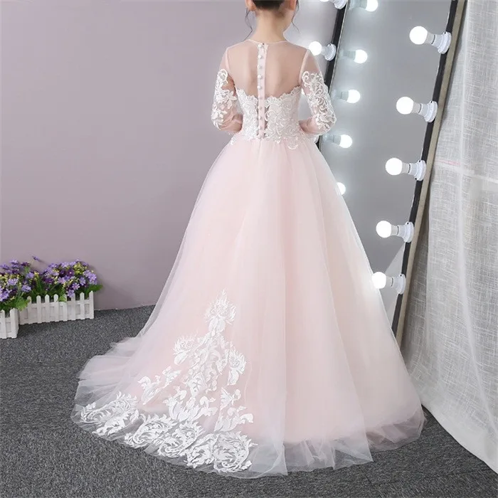 Новинка 2017 красивые платья для девочек с цветами на свадьбу Детское/Детское